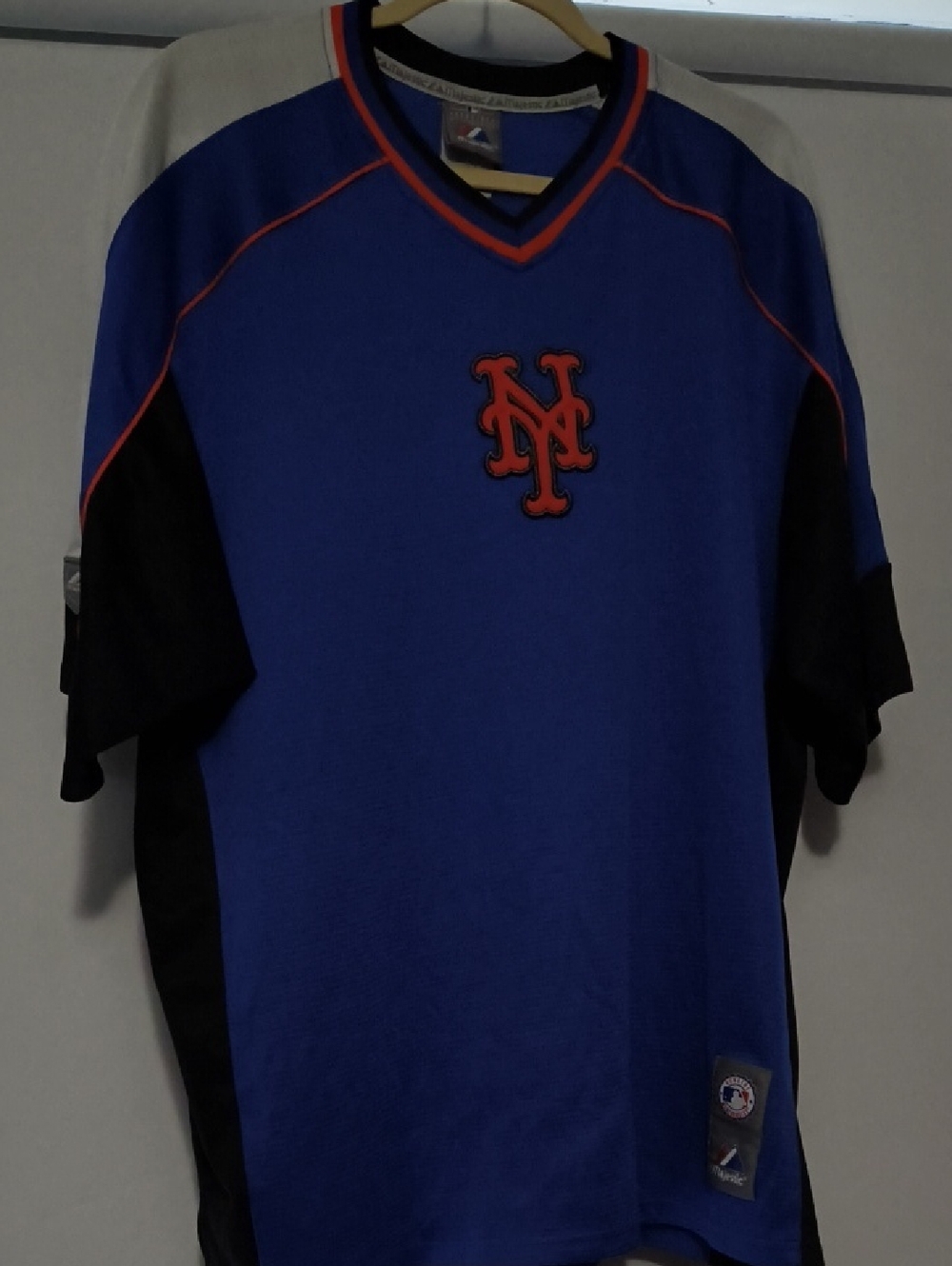 Majestic Royal Blue & Black New York Mets Logo Jersey
